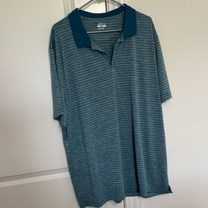 BCG Men's Polo Shirt - Teal Stripes